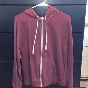 Maroon Zip Up Jacket